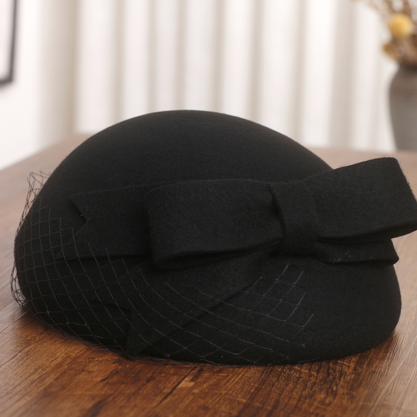 French Elegant Mesh-Bow Wool B - Fedora Hat Wool review and price