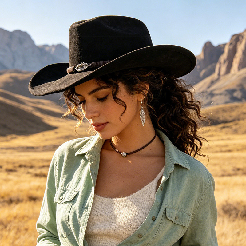 Western Cowboy Style Panama Wo - Fedora Hat Wool review and price