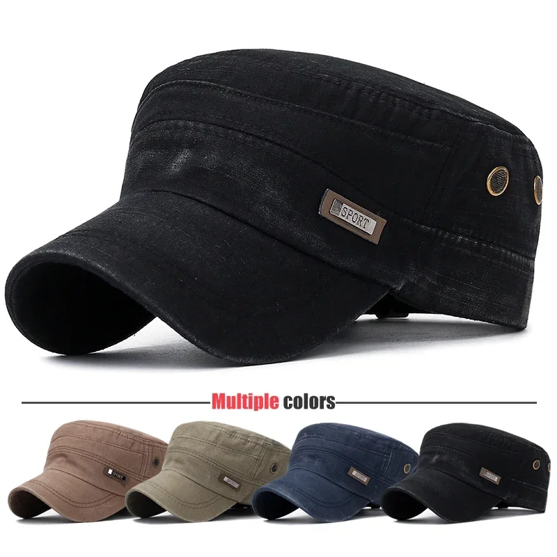 Military Cadet Flat Cap Fashio - Snapback Hat Flat review and price